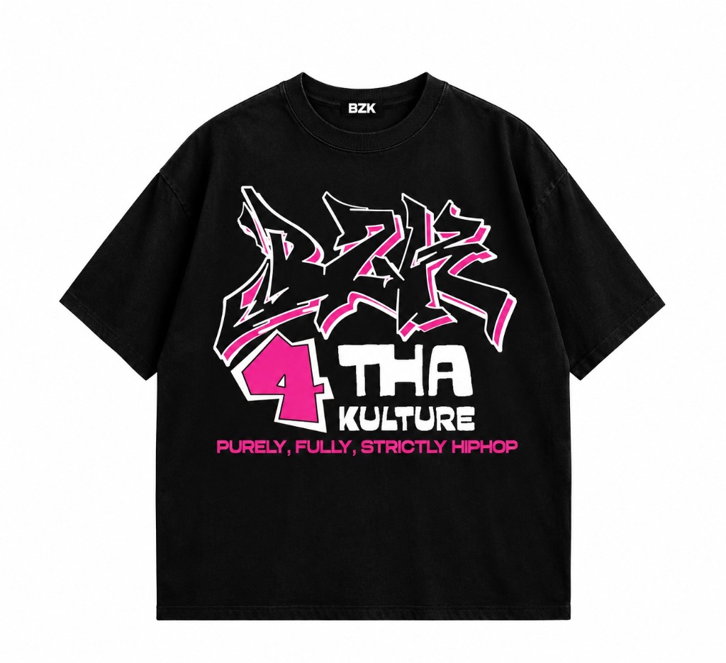 BZK 4 Tha Kulture Tee — Black / Pink